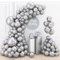 Palloncini Argento, 110 Palloncini Compleanno Argento, Kit Arco Palloncini Compleanno Argento, Arco Ghirlanda Palloncini Argento per Festa Battesimo Baby Shower (Palloncini Argento18/12/10/5 Pollici)