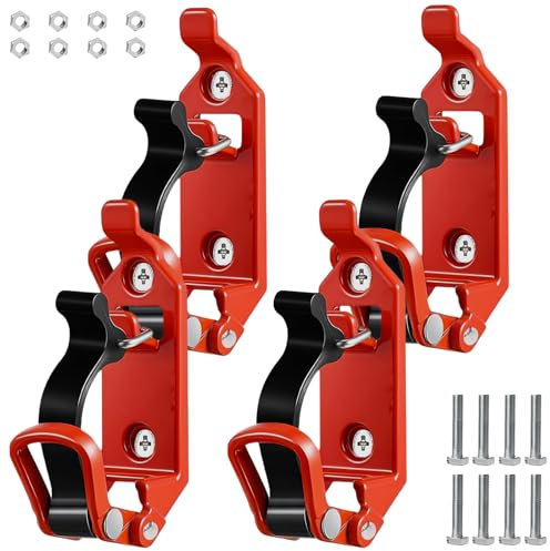 4 Stück Schaufelhalter LKW Zubehör, Schaufelhalter für Dachträger, Stiel Spannverschluss Edelstahl, Schaufel Halterung für Dachträger, Wandmontagehalterungen für Lastwagen Auto Boot Werkzeug Spaten