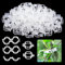 SUFANG 200 Stück Pflanzenclips 2025 Neu Pflanzen Clip Pflanzenklammern Tomatenclips Kunststoff Tomatenklammern für Kletterpflanzen Blumen klammern für Gemüse Tomate Pflanzen Befestigung-Weiß