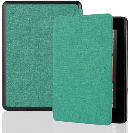 Rusoz Kindle Hülle für Paperwhite 12. Generation (2024), Wasserdichtes Schutzhülle mit Faltbare Schutzhülle, Stoßfest & Slim Design, Kompatibel mit Kindle 7 Zoll, Grün