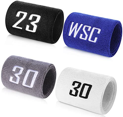 Individuelles Stickarmband, personalisierbar, Baumwolle, atmungsaktiv, Schweißband, Uni, Sport-Zubehör, 1 Packung (Armband)