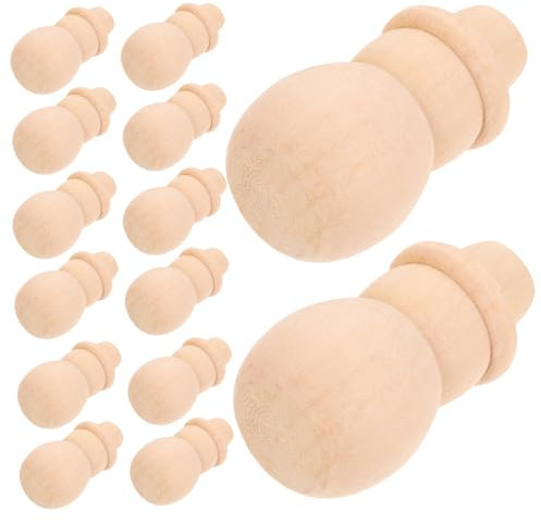 Homoyoyo 20 Stück Schneemann -puppen -ornamente Weihnachtsfiguren Peg-puppen Mini-schneemann-weihnachtsschmuck Unbemalt Weihnachten Basteln Groß Miniaturen Hölzern