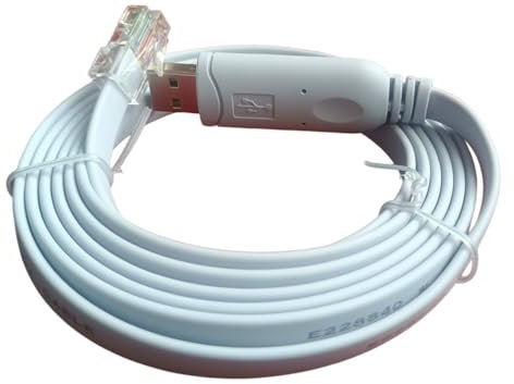 Flexible USB Console Cable FT232 ZT213 USB RS232 Serial to RJ45 Rollover Cable Compatible with Cisco, Huawei, Ruijie,Juniper,Ubiquiti, Fortigate,Mikrotik,TP-Link,3COM Router,HP ProCurve Switch