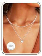 Avotto Halskette Damen Silber Hypoallergen A-Z Herz mit Buchstaben Kette Damen Halskette Silber Frauen Personalisierte Geschenk