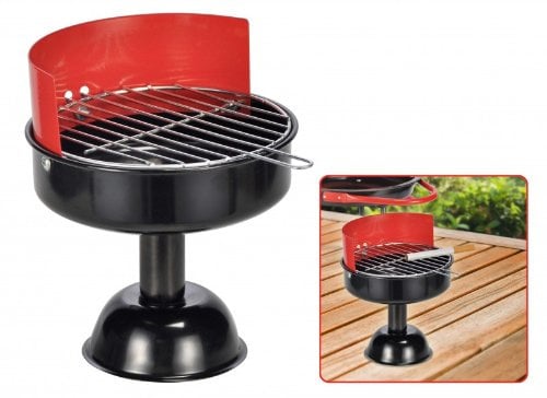 Gravidus Aschenbecher im Grilldesign für Partys und Outdoor – Metall, 13cm Durchmesser, 15cm Höhe, ideal für Balkon und Terrasse