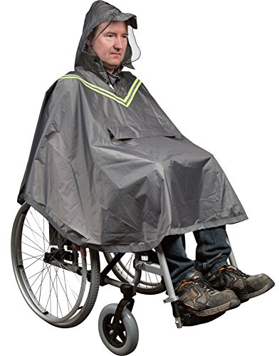 Mobilex Rollstuhl Poncho dunkelgrau