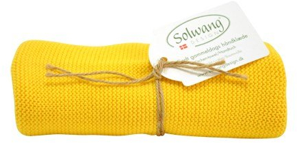 Solwang Handtuch Gelb, Küchentuch gestrickt aus Baumwolle