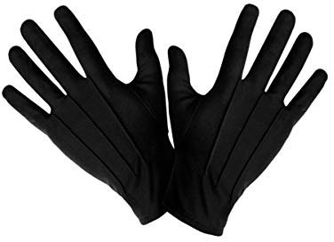 Horror-Shop Schwarze Unisex Kostümhandschuhe für Halloween & Karneval