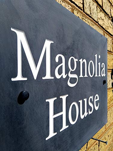 Slate House Sign Plaque Number Add Your Own Name 300mm x200mm NOT LASERED