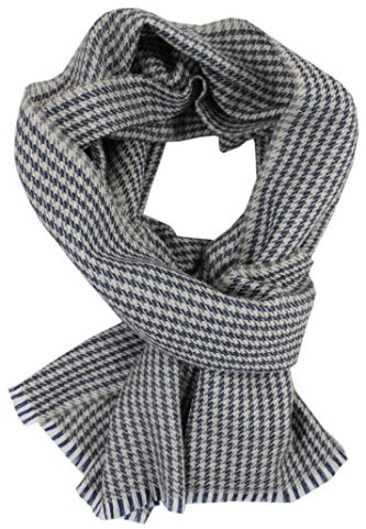 Rotfuchs® Herrenschal Damenschal mit Hahnentrittmuster Schal in blau grau