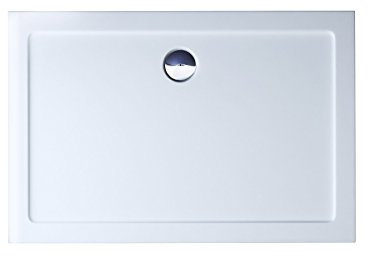 Durovin Bathrooms 1200 x 1000 x 40mm Shower Tray, Light Sturdy, Acrylic, Glossy White Finish, Rectangular Shape