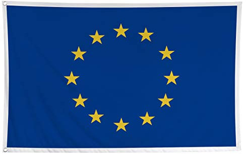 Oedim Bandera Comunidad Europea 100x70cm | Reforzada y con Pespuntes | Impresión Frontal