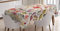 ABAKUHAUS Bunt Tischdecke, Abstrakte Blumen Rosen, Personalisierter Druck Klare Farben ohne Verblassen Waschbar für Außen Bereich, 140 x 200 cm, Beige Rot Grün