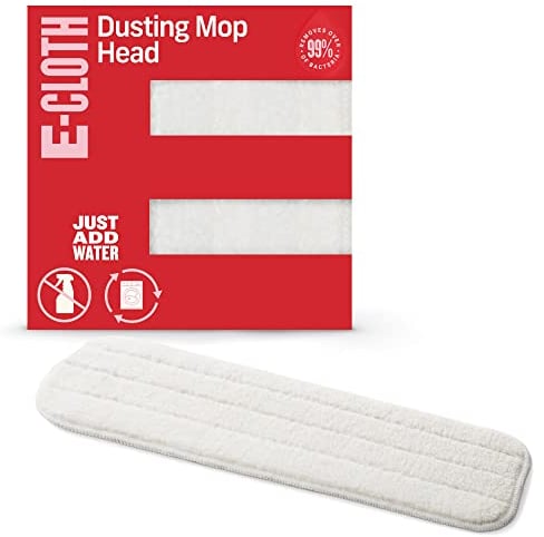 E-Cloth Deep Clean Mop Dusting Head, Reusable Microfiber Dusting Mop Heads Replacements for Dust Mops for Floor Cleaning, 100 Wash Guarantee, 1 Pack