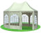 Stabilezelte Gartenpavillon 3x4,1m mit Seitenteilen Arabica Pagodenzelt 8-eck PVC BEIGE