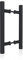 JUBEST 12 Push Pull Barn Door Handle, Double Side H Shape Sliding Door Handle, Heavy Duty Swing Door Handle, Matte Black