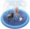 Foldable splash pad for dog pool, outdoor sprinkling play mat for dog pet, portable inflatable water toy, non-slip summer wading pool garden party 150CM