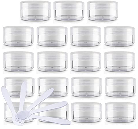 ZEOABSY 60 Stück, 10ml Leerdose klarer Tiegel, Cremedose Leer Transparent Dose mit Transparent Schraubverschluss Reise Döschen, für Lotion, Mini-Kerzen, Nailart Lippenbalsam Creme