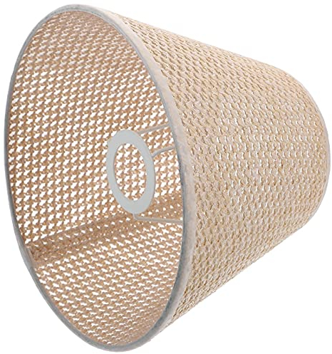 Beaupretty 1Pc Home Simulierte Rattan Weben Schreibtisch Lampe E27 Woven Lampe Schatten Spinne Lampenschirm für Home Wohnzimmer Schlafzimmer