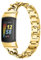 AISPORTS Edelstahl Armband Kompatibel mit Fitbit Charge 5 Armband Damen Herren, Solide Verstellbare Cowboykette aus Edelstahl Sport Armband Metallschnalle Armband Ersatzarmband für Fitbit Charge 5