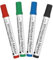 TimeTEX Whiteboard-Marker im Set - 4-tlg. - schwarz + rot + blau + grün - Strichstärke 1-4 mm - 62180