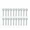 SUL Vine Eyes Screw 75mm (3 Inch) Zinc Plated Garden Eyes for Wire Screw Eyes, Long Screw Hooks for Indoor & Out Door Eye Screws Hooks, 75mm Self Tapping Screws Hooks (20 PK)