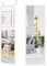 COSTWAY Over The Door Mirror, Full Length Hanging Mirrors with Adjustable Hooks, Wall Mounted Dressing Mirror for Bathroom, Bedroom and Wardrobe, 108 x 36cm (White)