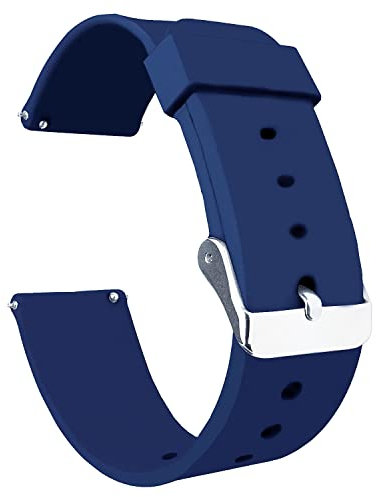 ONE ECHELON Bracelet de montre de rechange en silicone à dégagement rapide compatible avec Diesel Griffed Gen 6 avec boucle ardillon (bleu)
