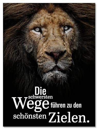 wandmotiv24 Leinwandbild Spruch, Die schönsten Ziele M0514