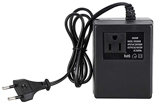 Transformateur de Puissance 300W Convertisseur de Tension AC 220V à 110V Adaptateur de Prise Ue pour les Voyageurs (Prise UE)
