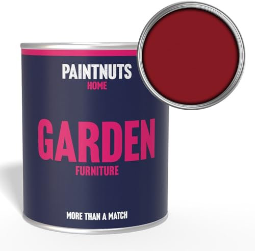 PaintNuts Garden Furniture Paint - RAL-3003 - RUBY RED Satin 250ml Tin