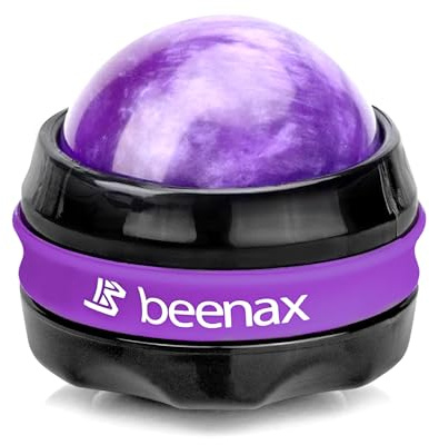 Beenax Massage Roller Ball, Sore and Tight Muscle Pain Relief, Manual Self Massager, Relax Shoulders, Arms, Neck, Back, Legs, Calves, Foot and Body Tension, Essential Oil or Lotion