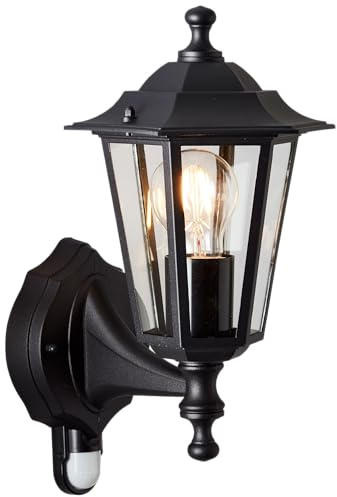 Lightbox stehende Außen Wandlampe - 38 x 17 x 22 cm - klassische Outdoor | Außen Wandlampe, Bewegungsmelder, 38 x 17 x 22 cm, E27, max. 60W, IP44
