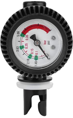 Natudeco Luftpumpen-Manometer, Sicherheitsbarometer, Luftdruckmessgerät, Messwerkzeug für aufblasbares Kajak, Boot, Surfbrett
