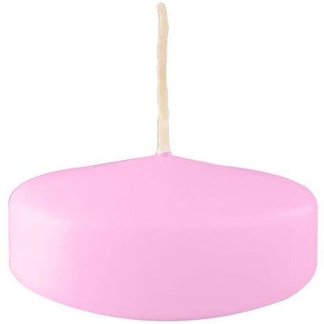 Candele Galleggianti grandi, diametro 7 Cm, 12 pezzi -Rosa Polvere