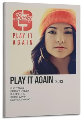 ydhgebn Becky G Poster, Wandkunst, Vintage-Poster, dekoratives Gemälde für Schlafzimmer, Wohnzimmer, ästhetisches, elegantes Poster, 20 x 30 cm, Rahmenstil