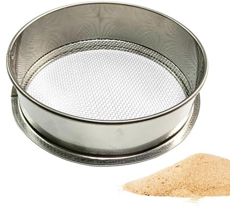 sieve Stainless Steel Heavy Duty 30CM 3mm 8 Mesh Soil Sift, Compost Seed Tray Gardening Tool
