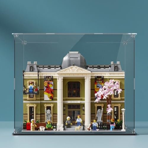 Acryl-Vitrine, kompatibel mit Lego 10326 Museums-Schaukasten-Set, staubdicht, UV-beständig, transparente Vitrine (nur Vitrine (3 mm transparent)