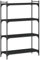 SXJEQOC Schmales Regal Bücherregal Schmal Bücherschrank Book Shelf - Bücherregal 4 Böden Schwarz 80x30x120 cm Holzwerkstoff für Schlafzimmer Büro Arbeitszimmer Wohnbereich
