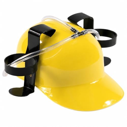 MIJOMA Trinkhelm – Freihändiges Trinken mit Spaßfaktor – Getränkehelm für Party, Festival & Karneval – Verstellbare Halterung für Dosen & Flaschen – Lustiges Party-Gadget