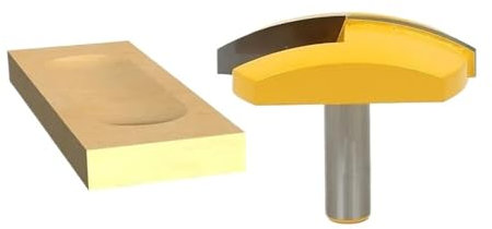 DAISHUJIE Fresas para Madera Broca de fresadora de Cuenco Grande con vástago de 1/2, Radio de 2,7, Ancho de 2-3/4 for Herramienta de Corte de carpintería - 16172