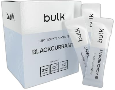 Bulk Sachets d’électrolytes, Cassis, 350 g | Boîte de 30, Hydratation rapide, Soutient la fonction musculaire & réduit la fatigue, Électrolytes essentiels