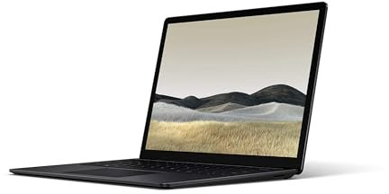 Microsoft Surface Laptop 3 Notebook 13.5 FHD Touch Screen Intel Core i5-1035G7, 8GB DDR4 RAM, SSD da 256 GB, nero, tastiera americana, Windows 10 Pro (ricondizionato)