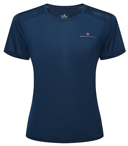 Ronhill Running, Wmn's Tech S/S Tee, Dark Navy/Dusty Tulip, 18