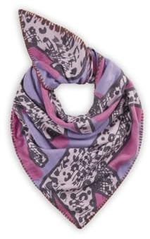 CODELLO Dreieckstuch mit Leo-Motiven Farbe lila