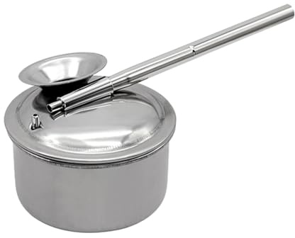 LUJIAXI Edelstahl Blasglasurtöpfe, 100 ml Fassungsvermögen, Glasurblastöpfe, Malerei-Sprüher, Keramik-Zerstäuber, Glasur-Töpfe