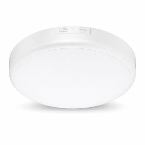 Braytron LED Deckenleuchte mit Notlicht & Bewegungsmelder – Emergency Light bei Stromausfall, 4CCT Farbwahl, 10W/20W einstellbar, IP54 Feuchtraumgeeignet, Akku bis 4 Std., 2000 Lumen mit Testfunktion