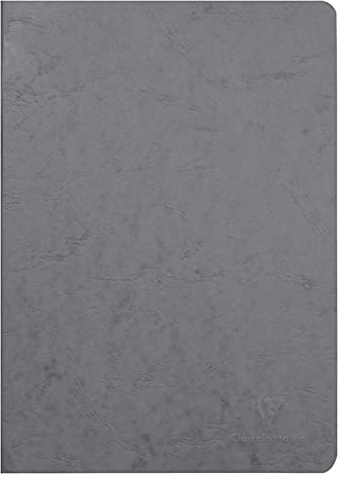 Clairefontaine 733005C Heft AgeBag, DIN A4, 21 x 29,7 cm, blanko, ideal für Ihre Notizen und Zeichnungen, 48 Blatt, 1 Stück, grau