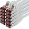 freiwerk Cavo di rete Cat.6 0,25m bianco - 10 x Cavo Ethernet Lankabel Cat6 Cavo di rete Lan Sftp Pimf Patchcable 1000 Mbit s compatibile con Cat5 Cat5e Cat6a Cat7 Cat8