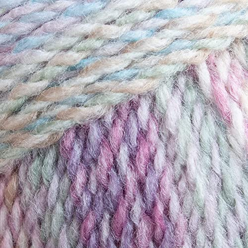 James C Brett Marble Chunky Yarn – 200g Ball of Supersoft Acrylic Knitting & Crochet Wool – Create Fast, Cosy Garments with a Beautiful Marbled Effect (Pastel Paint)